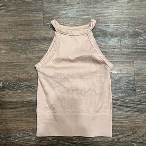 Free People Blush Pink Ribbed Tank Top